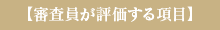 審査員が評価する項目の例